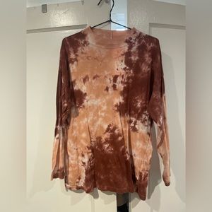 we the free pink tye dye long sleeve tee